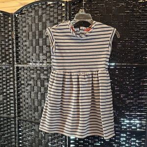 Cat & Jack Navy and White Striped Dress